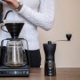 HARIO | Compact & Adjustable Hand Coffee Grinder with Burrs, Transparent Black   | Macinacaffè Manuale Compatto e Regolabile 