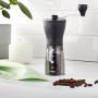 HARIO | Compact & Adjustable Hand Coffee Grinder with Burrs, Transparent Black   | Macinacaffè Manuale Compatto e Regolabile 