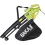 BAKAJI Aspirafoglie Elettrico da Giardino 3 in 1 Aspiratore Trituratore e Soffiatore Soffia Foglie Potenza 3000 W con Serbatoio 