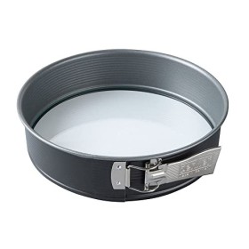 Zenker Tortiera Apribile Base Removibile in Vetro, Acciaio, Nero