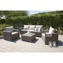 Keter California Set 2 Poltrone in Rattan, Set di 2 Divanetti con Cuscino Incluso Color Cappuccino