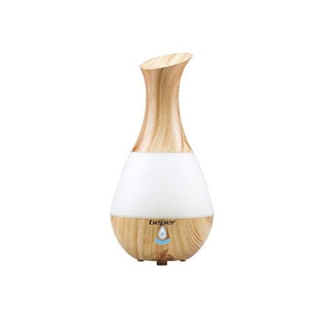 Beper 70.405 Diffusore di essenze a ultrasuoni, Luci LED a 7 colori intercambiabili,Serbatoio 235 ml, Silenzioso e Design Innova
