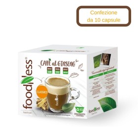 Foodness Ginseng Compatibile Nescafe' Dolce Gusto 10 Capsule *** CONFEZIONE 1 pz., Fraganza Ginseng amaro