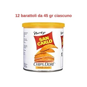 San Carlo Chips Dore' gusto vivace 12 barattoli da 45 gr