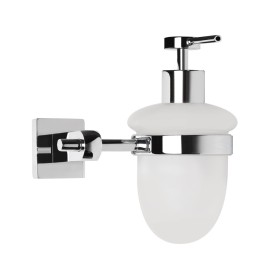 DISPENSER per Sapone da Bagno a Parete Iris Ottone Cromato Accessori Alta Qualità *** CONFEZIONE 1 pz.