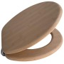 Sedile Wc Copri Water Tavoletta Vaso Universale Bamboo MDF Legno Pesante Cerniere Metallo Bagno *** CONFEZIONE 5 pz., Misura Ace