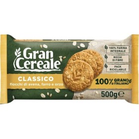 Gran Cereale Biscotti Gran Cereale Classico, Ricchi di Fibra e Fosforo - 500 gr