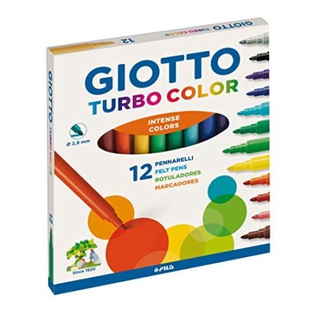 Giotto Turbo Color pennarelli in astuccio da 12 colori