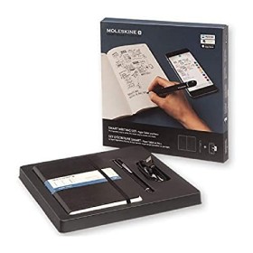 Moleskine Smart Writing Set Notebook e Pen+ Smartpen, Taccuino con Copertina Rigida Nera Adatta all'Uso con Pen Moleskine+ , Col
