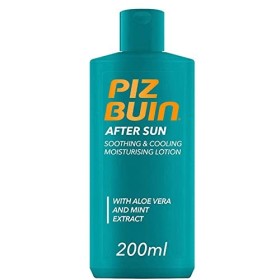 PIZ BUIN, Latte Doposole Idratante Lenitivo e Rinfrescante, After Sun, Assorbimento Rapido, Rinfresca e Lenisce, Con Aloe Vera e