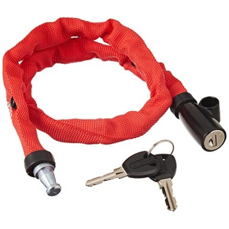 Abus 1500 Web - Antifurto a catena di blocco, Rosso (Red), 60 cm