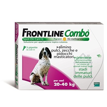 ANTIPARASSITARIO FRONTLINE COMBO 3 DOSI CANI GRANDI 20-40 KG SPOT ON ANTIPULCI