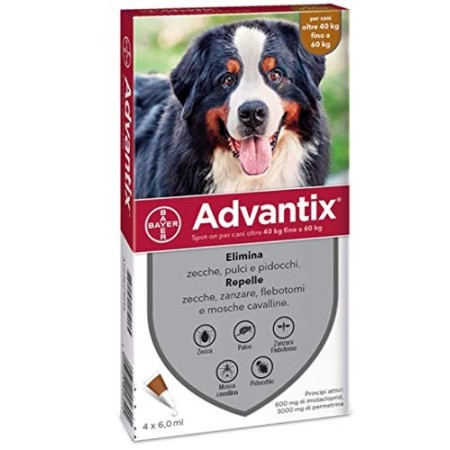 advantix Spot-ON per Cani Oltre 40 kg Fino a 60 kg - Offerta 2 Confezioni