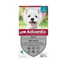 Advantix Chien 4/10kg, 4 pipettes