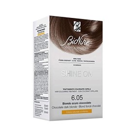 BioNike Shine On Trattamento Colorante Capelli (Tono Biondo Scuro Cioccolato 6.05) - 1 flacone x 75 ml. + 1 tubo x 50 ml. (Total