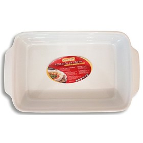Guardini C00TC7 Pirofila rettangolare grande 36x24 cm, Ceramica, Bianco