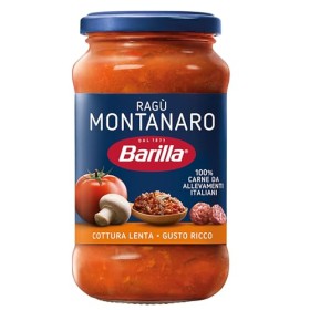 Barilla - Sugo Ragù Montanaro - Salsa Pronta al Pomodoro con Salsiccia e Funghi - 400 gr