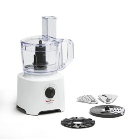 Moulinex FP244110 - Robot da cucina multifunzione, 2,4 l, 5 accessori, 20 funzioni, 700W, Bianco