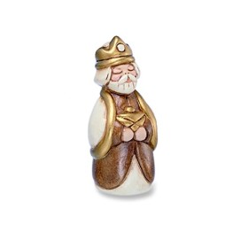 THUN® - Re Magio Gaspare con Mirra - Versione Bianca - Statuine Presepe Classico - Ceramica - I Classici