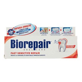 Biorepair, Fast Sensitive Repair, Dentifricio per Denti Sensibili, Protegge lo Smalto, Senza Fluoro, Confezione da 75 ml
