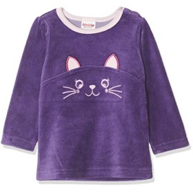 Schnizler Sweat-Shirt Nicki Katze Felpa, Viola (Lila 19), 62 Bimba