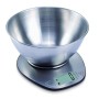 EXZACT Bilance da Cucina/Bilancia Elettronica ad Alta Precisione con Ampio Display in Acciaio Inossidabile con Ciotola per Mesco