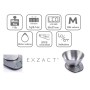 EXZACT Bilance da Cucina/Bilancia Elettronica ad Alta Precisione con Ampio Display in Acciaio Inossidabile con Ciotola per Mesco