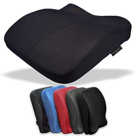 Medipaq Cuscino Memory Foam Sagomato 2 in 1 – Cuscini per Sedie, Sedili e Schienale e per Miglioramento della Postura – Idea