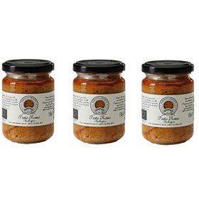 Azienda Agricola Prunotto Mariangelan. 3 Vasetti Pesto Rosso Vegano Biologico da 130 g