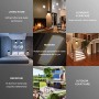 12W Lampade da Parete per Interni/Esterno Led Moderno, Applique da parete Muro in Alluminio Angolo,Lampada Muro Su e Giù Regola
