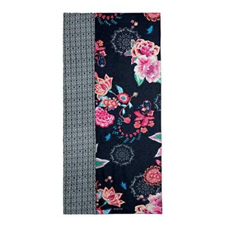 Desigual Foul_Indi Chintz Patch Sciarpa di Moda, Black, U Donna