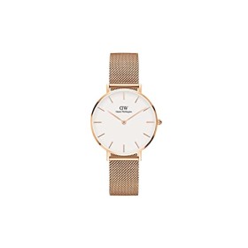 Daniel Wellington Petite Melrose Orologio Donna, 32mm, in Maglia, Oro Rosa