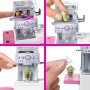 Barbie- Playset La Caffetteria, con Bambola Curvy Bionda, Macchina per Caffè, Bancone e Oltre 20 Accessori, Giocattolo per Bamb