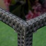 Outsunny Set 4 Sedie da Giardino e Tavolo con Ripiano in Vetro, Arredamento da Esterno in Rattan PE e Metallo, Nero
