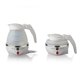MACOM Just Kitchen 862 Space Kettle Bollitore Elettrico Pieghevole Salvaspazio da Viaggio, 220 - 240 V, Bianco