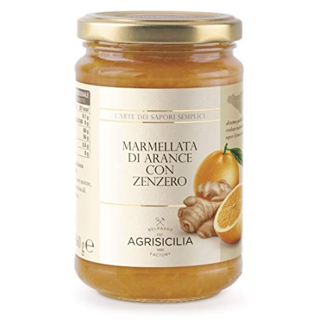 Agrisicilia Srl Marmellata di Arance con Zenzero, 360 gr