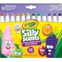 CRAYOLA PROFUMELLI-Pennarelli Lavabili e Profumati per Bambini a Punta Grossa, per Scuola e Tempo Libero, 12 Colori, Assortiti, 