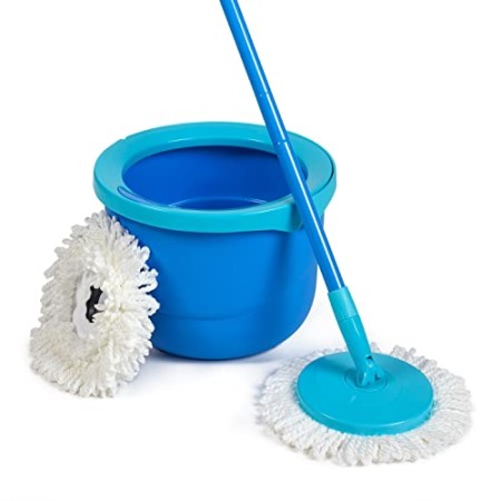 Spontex Full Action System X’TRA Set Sistema Lavapavimenti con Secchio, Manico e 2 Ricambi in Microfibre