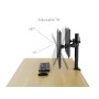 AmazonBasics - Supporto per monitor singolo, in acciaio, con staffa a braccio con altezza regolabile, rotazione di 360 gradi, in