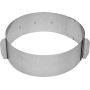 Chg 3305-00 Stampo Circolare Per Torte Graduato, Altezza: Ca. 8,5 Cm Regolabile Da Ca. 16 - 30 Cm