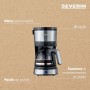 Severin KA 4808 Macchina per il Caffè, Fino a 4 Tazze, Permanente Lavabile, Filtro Oscillante, Piastra Riscaldante, 750 W, Acci