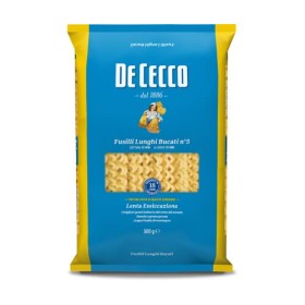 De Cecco - Fusilli Lunghi Bucati, Pasta di Semola di Grano Duro - 4 pezzi da 500 g [2 kg]