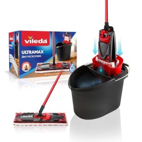 Vileda Ultramax Mop Set, Red, Black, Standard