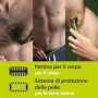 Philips OneBlade QP2630/30, Rasoio Elettrico Face + Body, Utilizzo Wet&Dry, Include 1 Lama Viso, 1 Lama Corpo e 5 Pettini