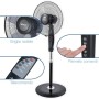 Ardes 5S40PBR Ventilatore a Piantana Base Tonda Style 40Pbr, 3 Livelli di velocità con Telecomando e Timer, Altezza 125 cm, 55 