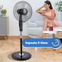 Ardes 5S40PBR Ventilatore a Piantana Base Tonda Style 40Pbr, 3 Livelli di velocità con Telecomando e Timer, Altezza 125 cm, 55 