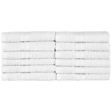 NatureMark 12 Asciugamani Ospiti, Bianco, 30 x 50 cm, unità