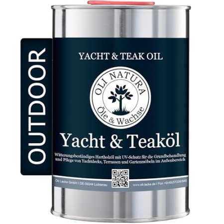 Olio Natura per Teack e Yacht per Legni Duri ed Esotici Litri 1