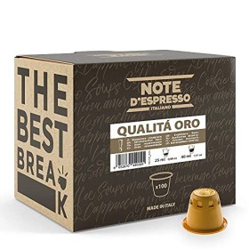 Note D'Espresso Qualità Oro Caffè in Capsule esclusivamente Compatibili con Sistema Nespresso* - 560 g (100 x 5.6 g)