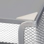 Relaxdays 10022500_55 Set da Scrivania, Cancelleria Ufficio, 7 Pezzi, Sparti-Carte, Porta Foglietti, Portapenne, Argento